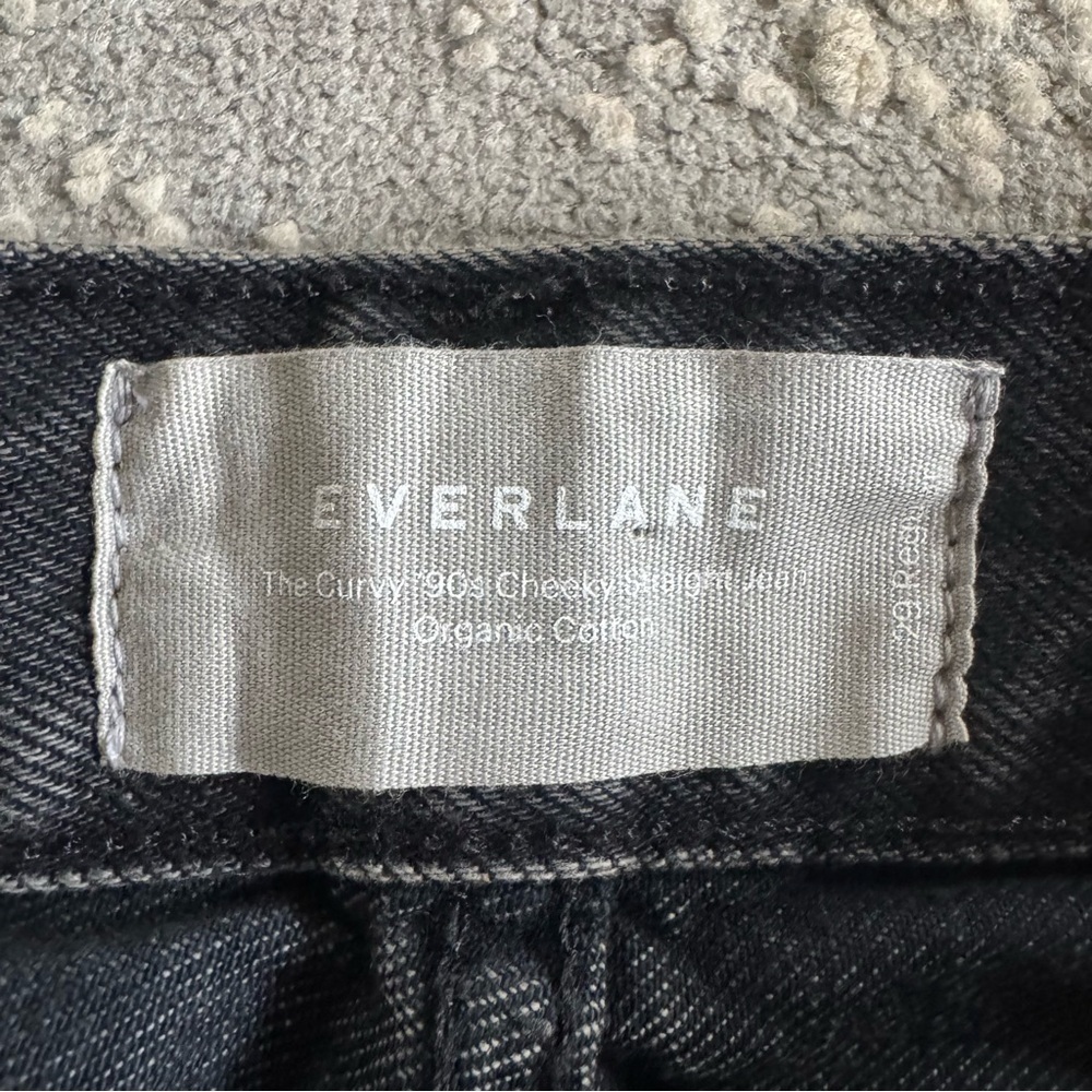 Everlane jeans The Curvy 90's Cheeky Straight Grey washed black 29 new - Picture 4 of 16